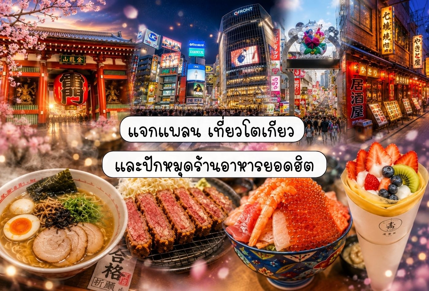 คู่มือ เที่ยวโตเกียวด้วยตัวเอง อัปเดตล่าสุด แพลนแจกฟรี เที่ยวครบทุกไฮไลท์ และปักหมุดร้านอาหารยอดฮิต